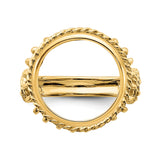 15 mm 14k Yellow Gold coin bezel ring for US $1 Indian Princess Type 2 — additional image