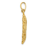 15 mm 14k Yellow Gold coin bezel pendant for US $1 Indian Princess Type 3 — alternate view