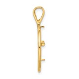 15 mm 14k Yellow Gold coin bezel pendant for US $1 Indian Princess Type 3 — alternate view