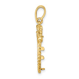 15 mm 14k Yellow Gold coin bezel pendant for US $1 Indian Princess Type 3 — alternate view