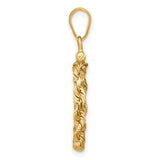 15 mm 14k Yellow Gold coin bezel pendant for US $1 Indian Princess Type 3 — alternate view