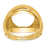 15 mm 14k Yellow Gold coin bezel ring for US $1 Indian Princess Type 3 — additional image