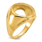 15 mm 14k Yellow Gold coin bezel ring for US $1 Indian Princess Type 3 — additional image