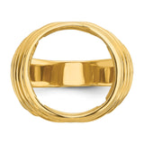 15 mm 14k Yellow Gold coin bezel ring for US $1 Indian Princess Type 3 — additional image
