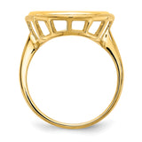 15 mm 14k Yellow Gold coin bezel ring for US $1 Indian Princess Type 3 — alternate view