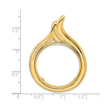 27 mm 14k Yellow Gold coin bezel pendant for US $10 Indian Head Eagle — size reference (ruler)