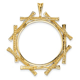 27 mm 14k Yellow Gold coin bezel pendant for US $10 Indian Head Eagle — additional image