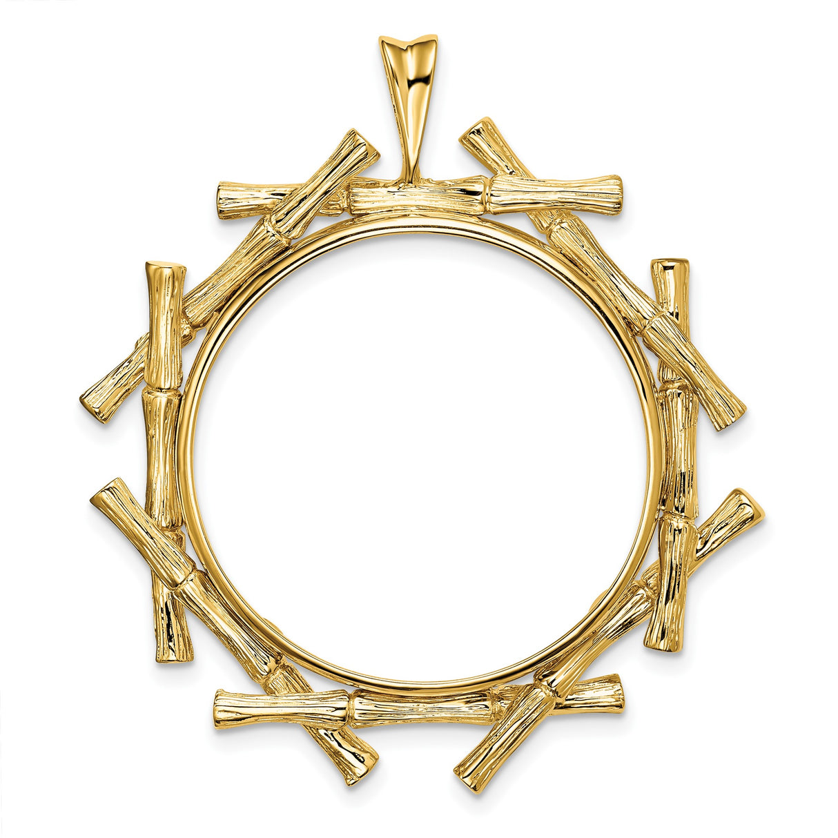 27 mm 14k Yellow Gold coin bezel pendant for US $10 Indian Head Eagle