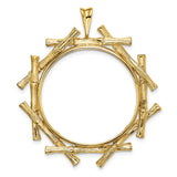 27 mm 14k Yellow Gold coin bezel pendant for US $10 Indian Head Eagle