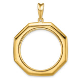 27 mm 14k Yellow Gold coin bezel pendant for US $10 Indian Head Eagle