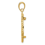 27 mm 14k Yellow Gold coin bezel pendant for US $10 Indian Head Eagle — alternate view