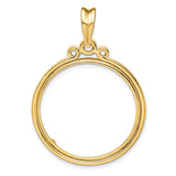 27 mm 14k Yellow Gold coin bezel pendant for US $10 Indian Head Eagle