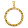 27 mm 14k Yellow Gold coin bezel pendant for US $10 Indian Head Eagle