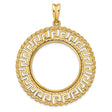 27 mm 14k Yellow Gold coin bezel pendant for US $10 Indian Head Eagle
