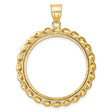 27 mm 14k Yellow Gold coin bezel pendant for US $10 Indian Head Eagle