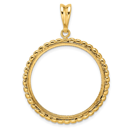 27 mm 14k Yellow Gold coin bezel pendant for US $10 Indian Head Eagle — additional image