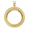 27 mm 14k Yellow Gold coin bezel pendant for US $10 Indian Head Eagle