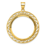 27 mm 14k Yellow Gold coin bezel pendant for US $10 Indian Head Eagle