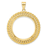 27 mm 14k Yellow Gold coin bezel pendant for US $10 Indian Head Eagle — additional image