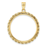 27 mm 14k Yellow Gold coin bezel pendant for US $10 Indian Head Eagle — additional image