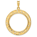 27 mm 14k Yellow Gold coin bezel pendant for US $10 Indian Head Eagle — additional image