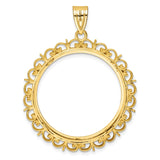 27 mm 14k Yellow Gold coin bezel pendant for US $10 Indian Head Eagle — additional image
