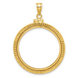 27 mm 14k Yellow Gold coin bezel pendant for US $10 Indian Head Eagle