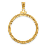 27 mm 14k Yellow Gold coin bezel pendant for US $10 Indian Head Eagle — additional image