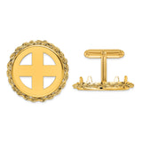 22 mm 14k Yellow Gold coin bezel cuff links for US $5 Indian Head Half Eagle