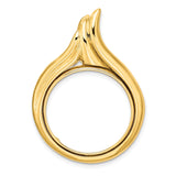 22 mm 14k Yellow Gold coin bezel pendant for US $5 Indian Head Half Eagle