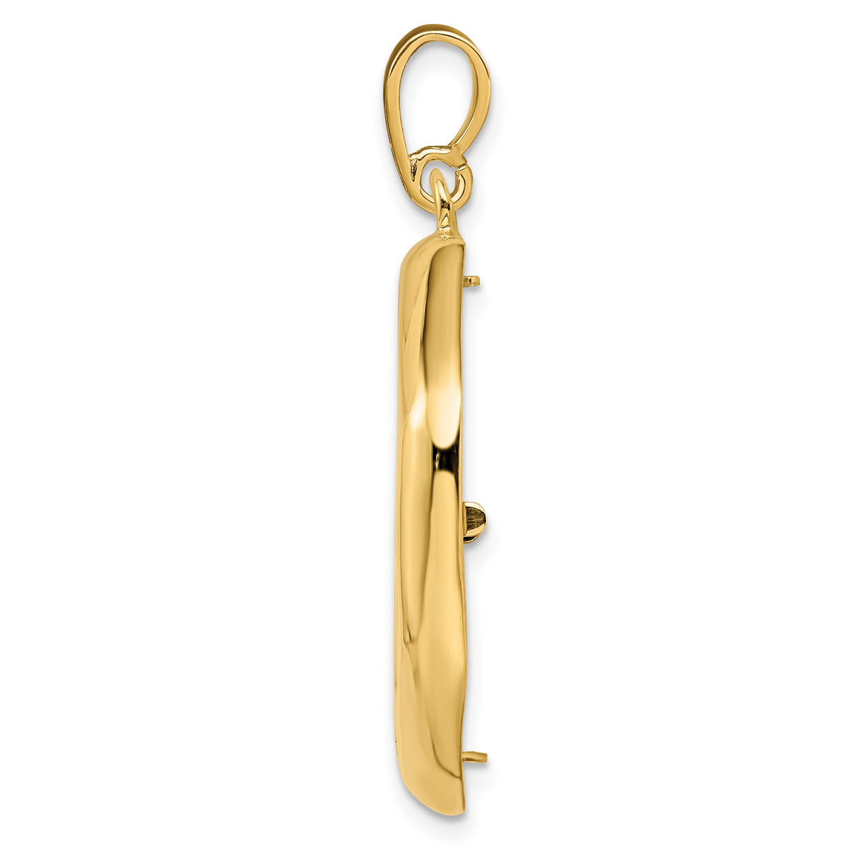 22 mm 14k Yellow Gold coin bezel pendant for US $5 Indian Head Half Eagle — alternate view