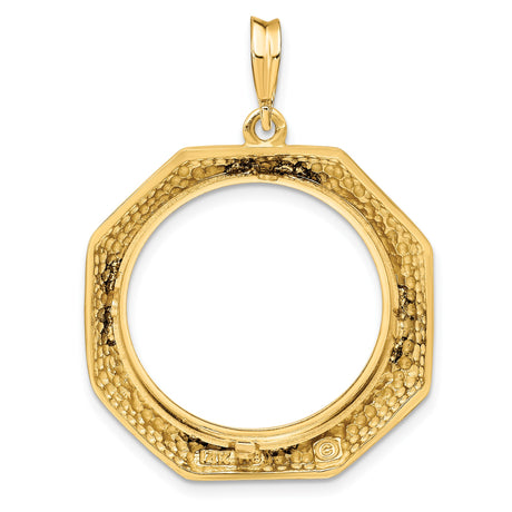 22 mm 14k Yellow Gold coin bezel pendant for US $5 Indian Head Half Eagle — additional image