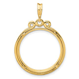 22 mm 14k Yellow Gold coin bezel pendant for US $5 Indian Head Half Eagle — additional image