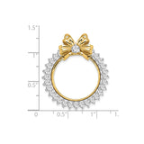 22 mm 14k Multi-Tone Gold coin bezel pendant for US $5 Indian Head Half Eagle — size reference (ruler)