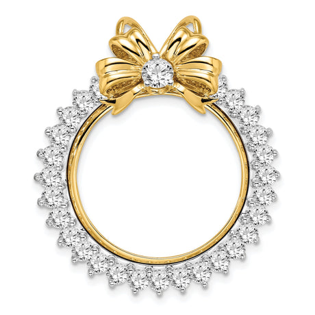 22 mm 14k Multi-Tone Gold coin bezel pendant for US $5 Indian Head Half Eagle