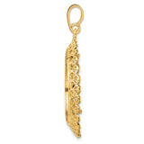 22 mm 14k Yellow Gold coin bezel pendant for US $5 Indian Head Half Eagle — alternate view