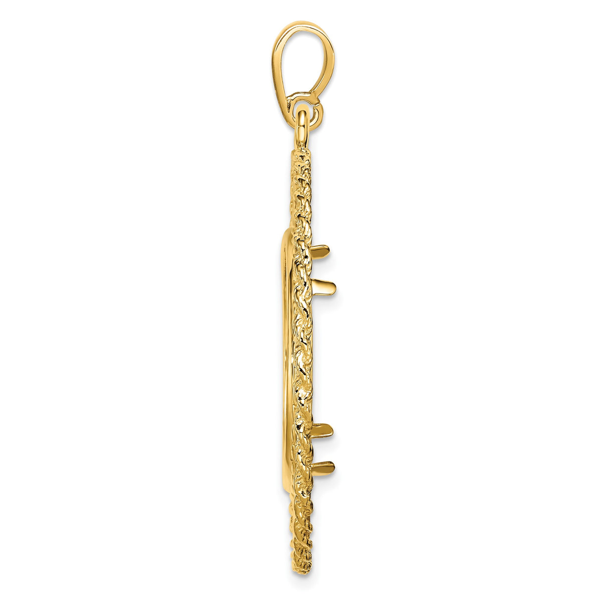 22 mm 14k Yellow Gold coin bezel pendant for US $5 Indian Head Half Eagle — alternate view