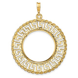 22 mm 14k Yellow Gold coin bezel pendant for US $5 Indian Head Half Eagle — additional image