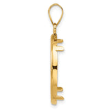 22 mm 14k Yellow Gold coin bezel pendant for US $5 Indian Head Half Eagle — alternate view