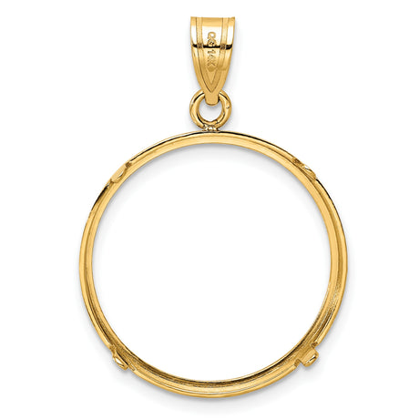 22 mm 14k Yellow Gold coin bezel pendant for US $5 Indian Head Half Eagle — additional image