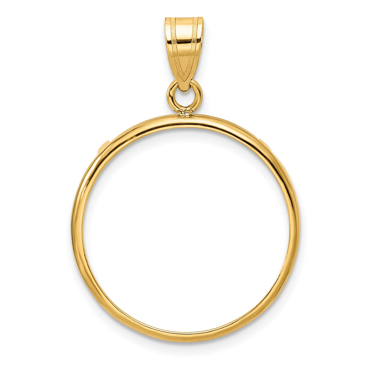22 mm 14k Yellow Gold coin bezel pendant for US $5 Indian Head Half Eagle