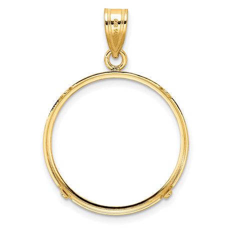 22 mm 14k Yellow Gold coin bezel pendant for US $5 Indian Head Half Eagle — additional image