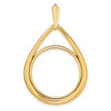 22 mm 14k Yellow Gold coin bezel pendant for US $5 Indian Head Half Eagle