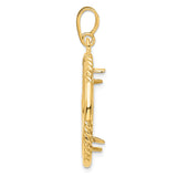 22 mm 14k Yellow Gold coin bezel pendant for US $5 Indian Head Half Eagle — alternate view