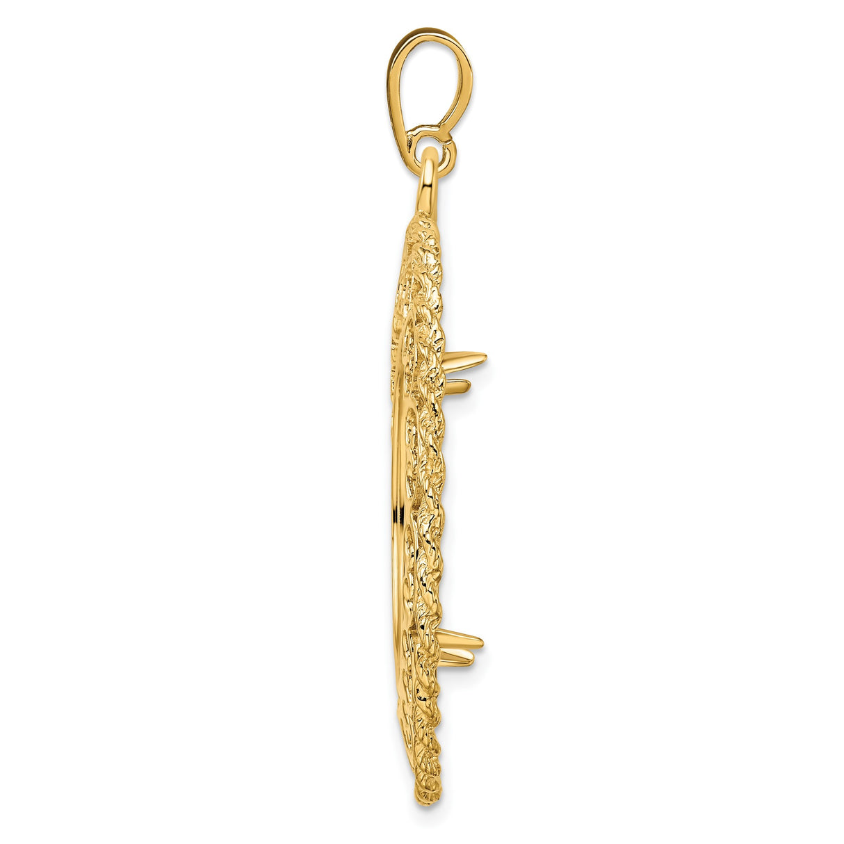 22 mm 14k Yellow Gold coin bezel pendant for US $5 Indian Head Half Eagle — alternate view