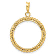 22 mm 14k Yellow Gold coin bezel pendant for US $5 Indian Head Half Eagle