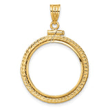 22 mm 14k Yellow Gold coin bezel pendant for US $5 Indian Head Half Eagle — additional image
