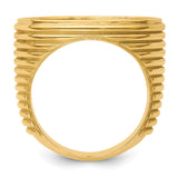 22 mm 14k Yellow Gold coin bezel ring for US $5 Indian Head Half Eagle — alternate view