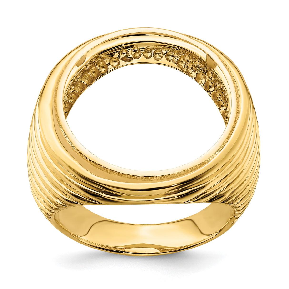 22 mm 14k Yellow Gold coin bezel ring for US $5 Indian Head Half Eagle — additional image