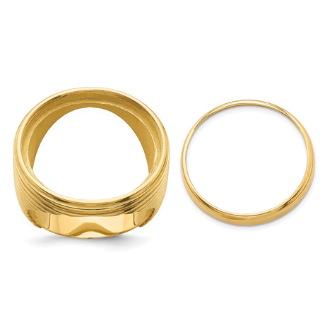 22 mm 14k Yellow Gold coin bezel ring for US $5 Indian Head Half Eagle